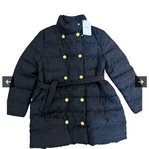 Balmain Kids Black Puffer Coat, 14 years old. First women XS or small